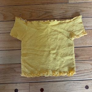 Yellow crop top